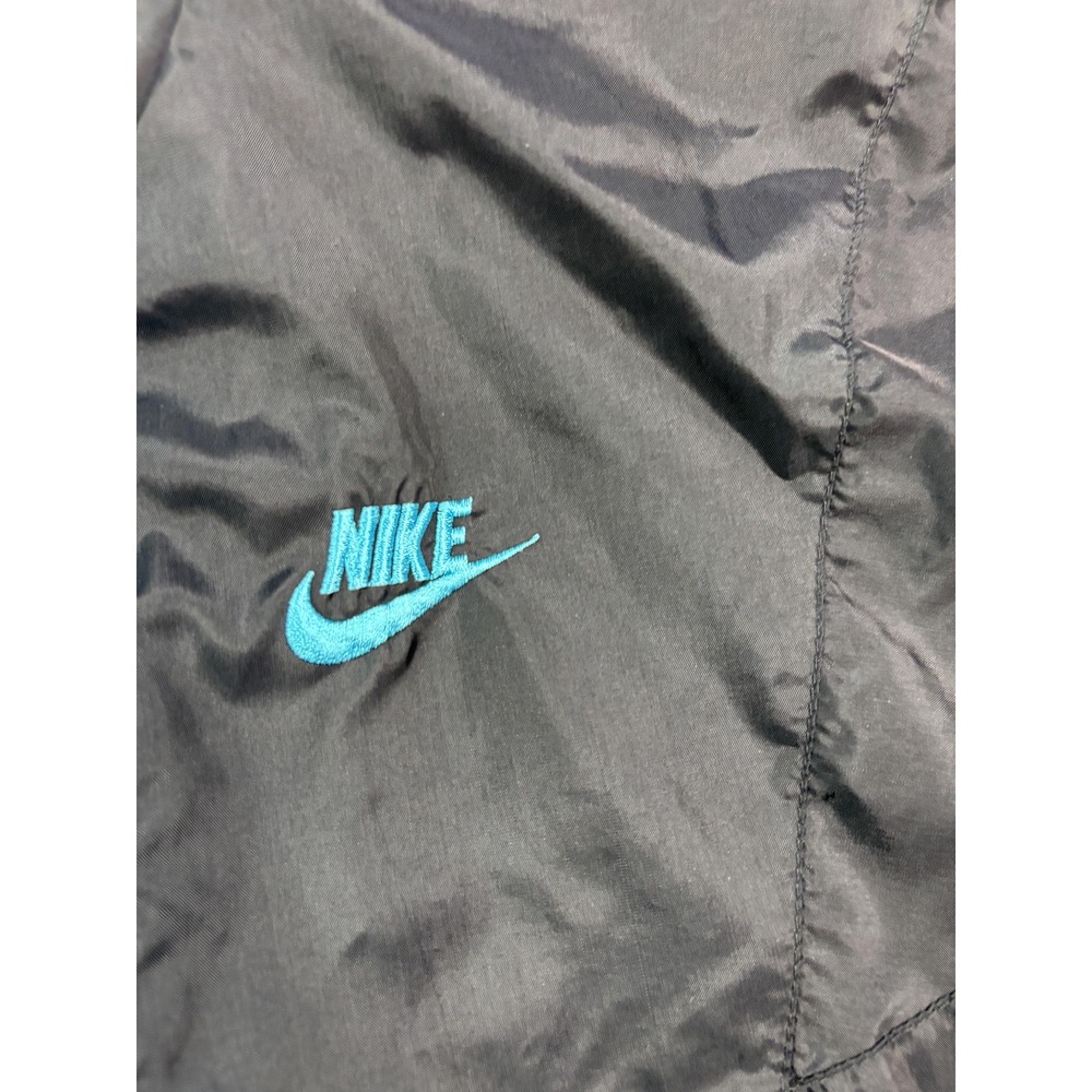 Vintage Nike Jacket Mens Large Black Teal 1/2 Zip Colorblock Windbreaker 90s - Picture 3 of 16